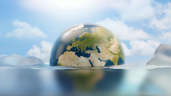 climate emergency - world sinking