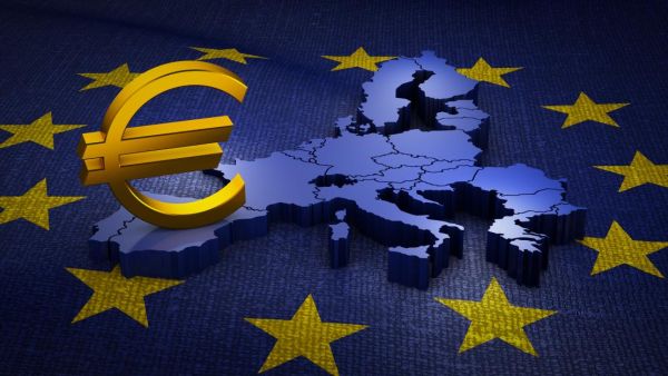 EU map and Euro sign