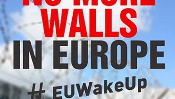 S&amp;D Demonstration : No More Walls in Europe. #EUWakeUp, refugees, migration, aslyum