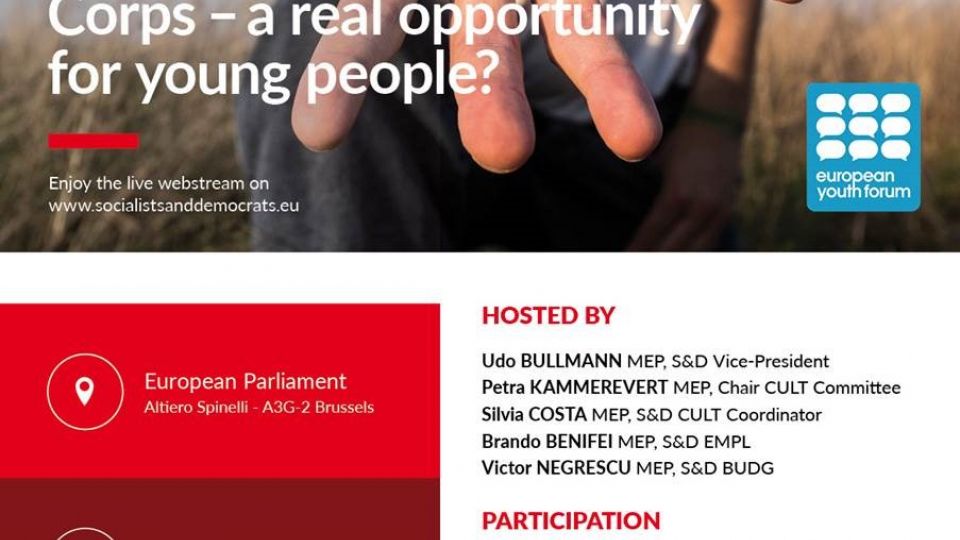 European Solidarity Corps - a real opportunity for young people Poster 