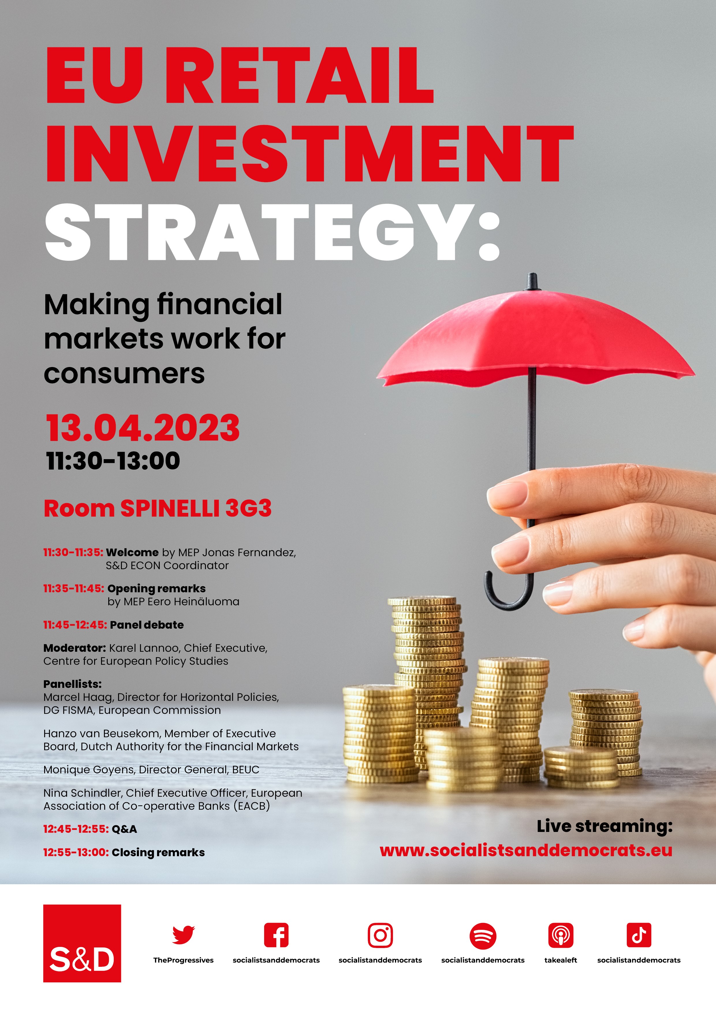 S&D event on EU Retail Investment Strategy Making Financial Markets