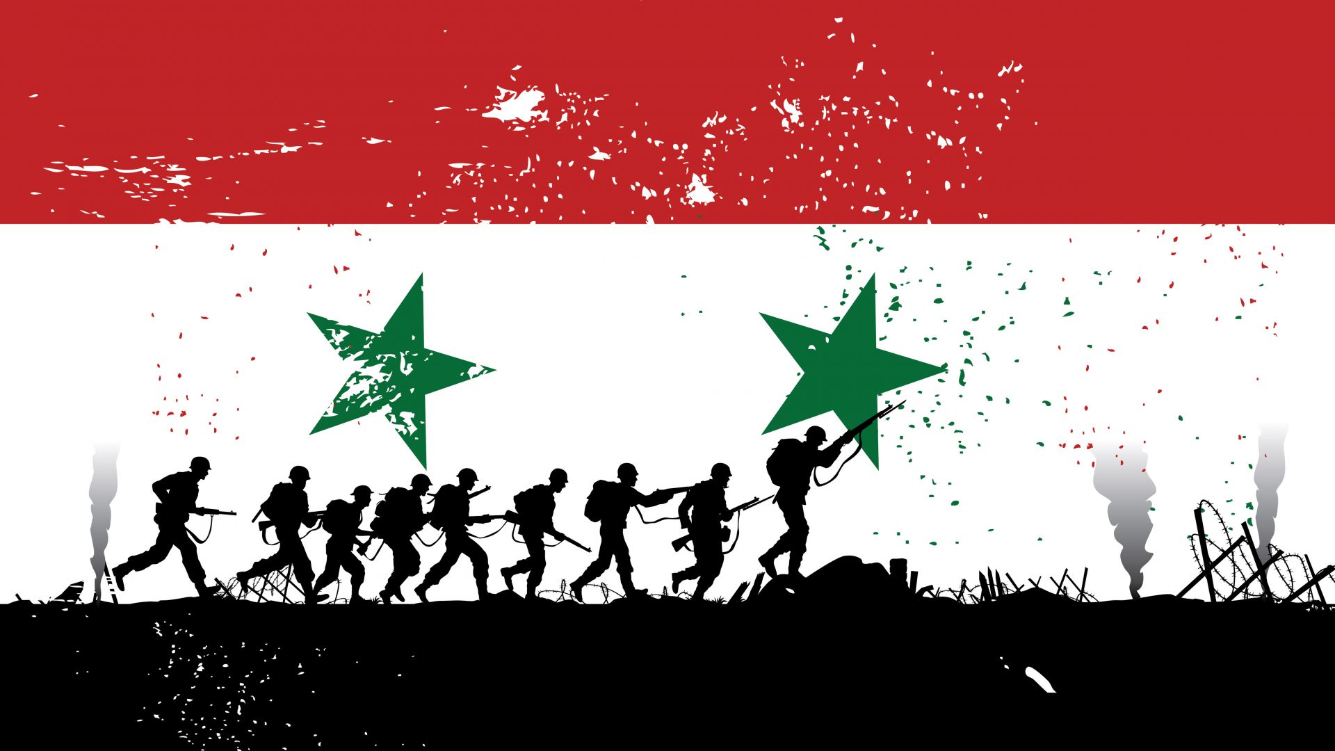 stop the war in syria flag