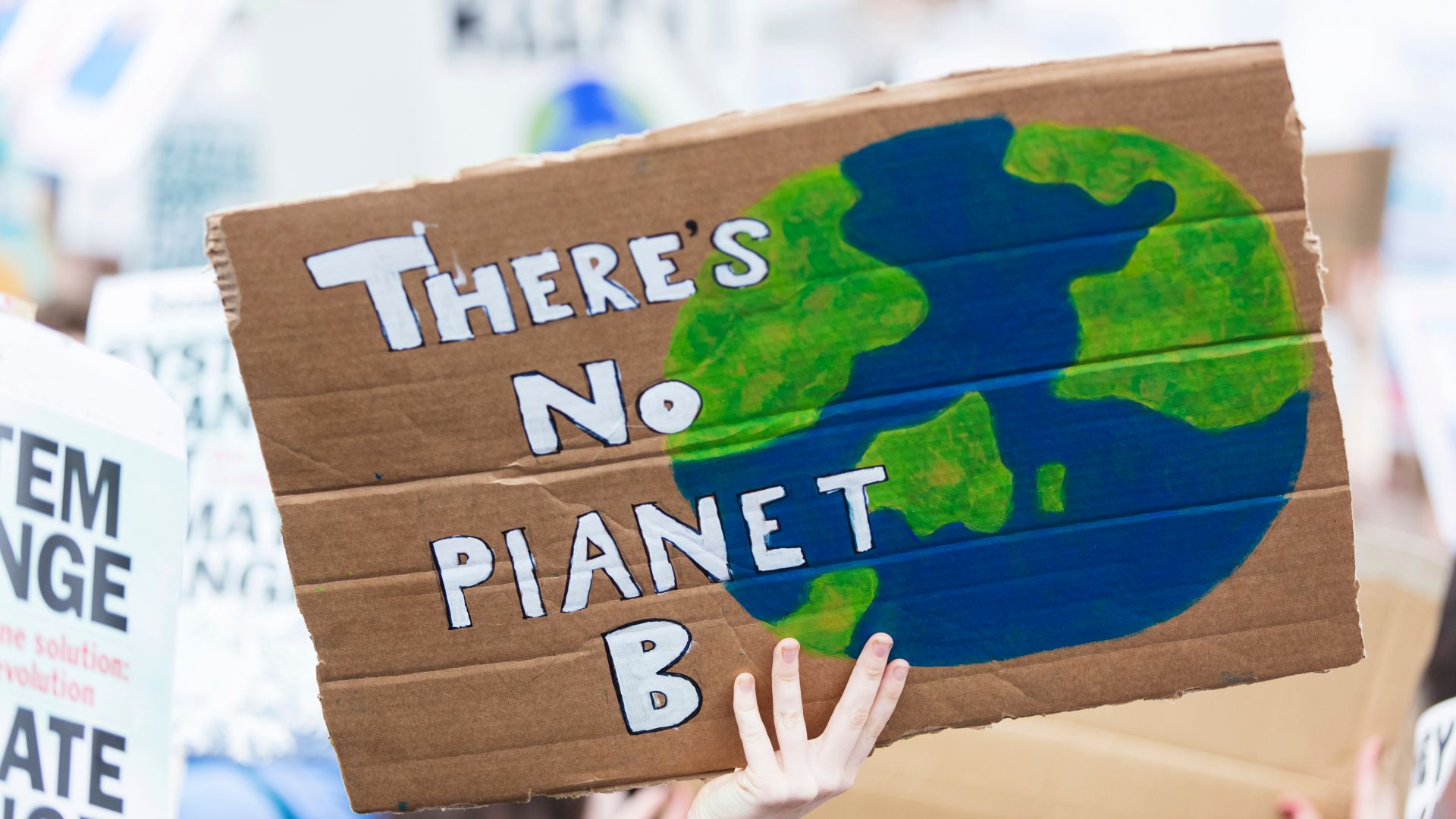 Banner reading 'There is no planet B'