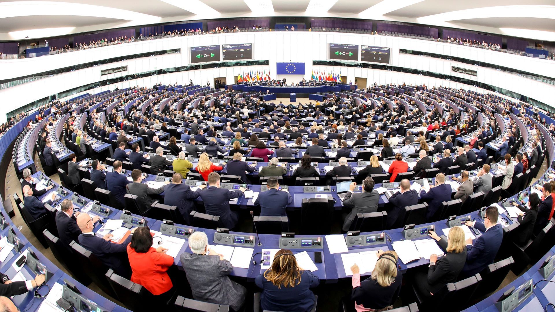 plenary vote hemicycle in Strasbourg