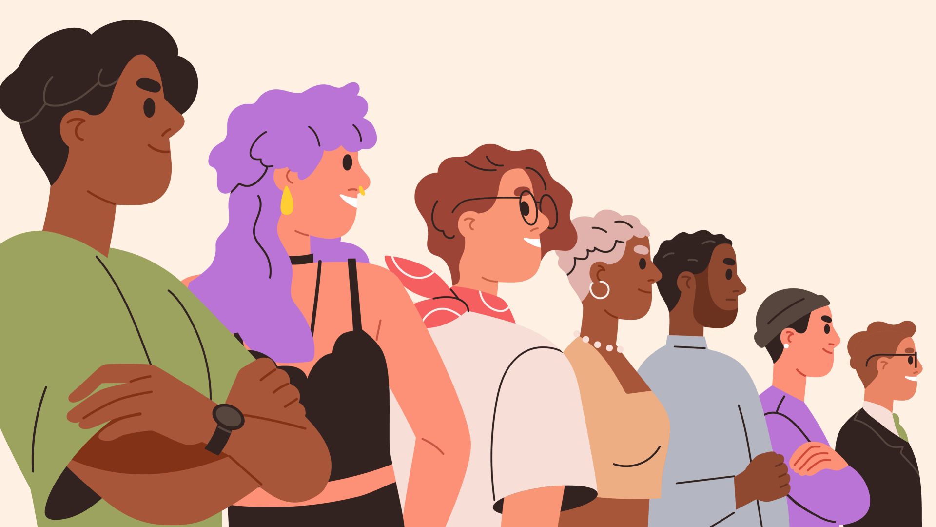 Diverse range of people