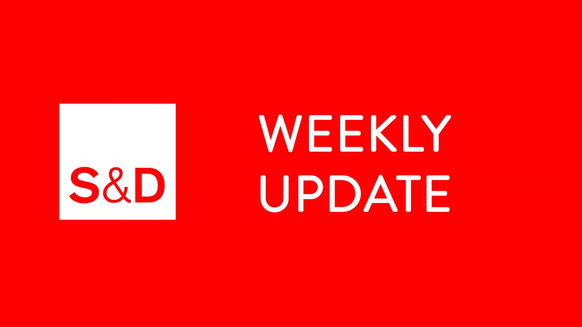 S&Ds Times - Weekly Update. This Week's Highlights and What's Coming Up 