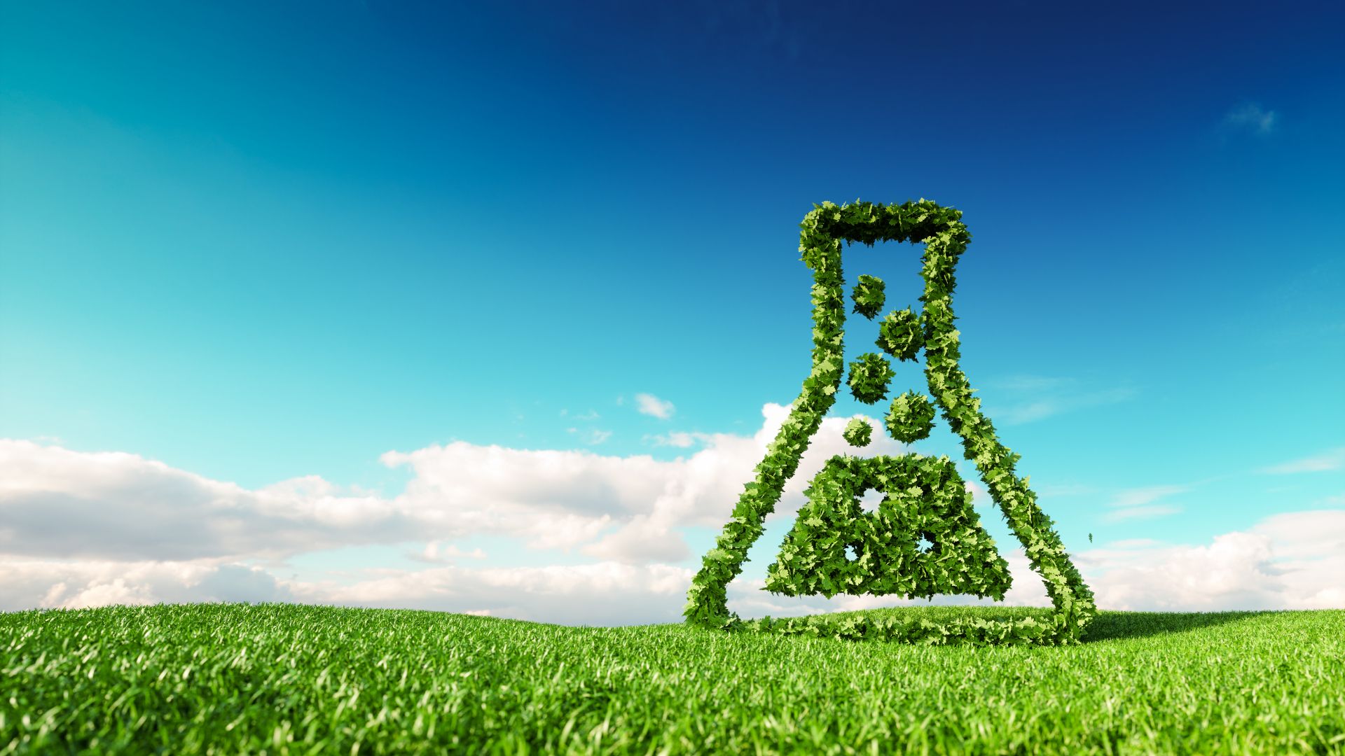 Big green field - eco friendly pesticide in bottle