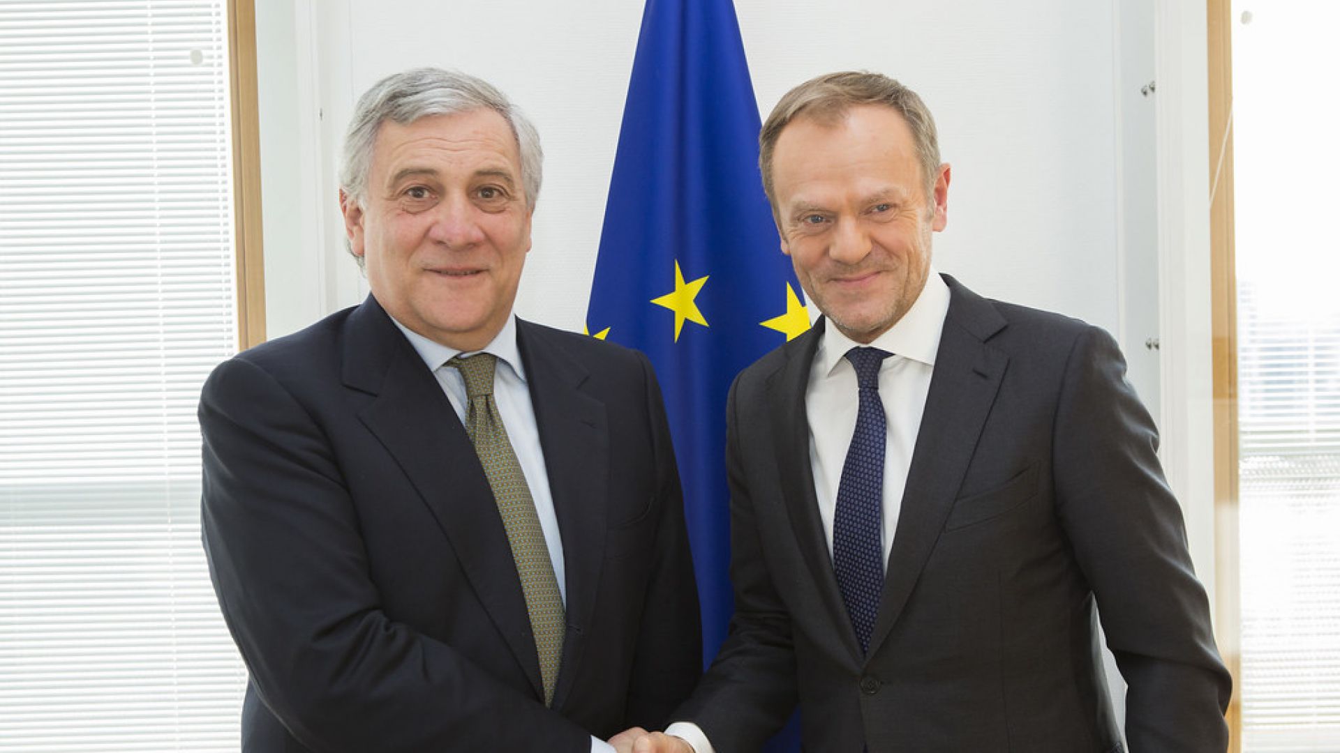 President of the European Council Donald Tusk and the President of the European Parliament Antonio Tajani