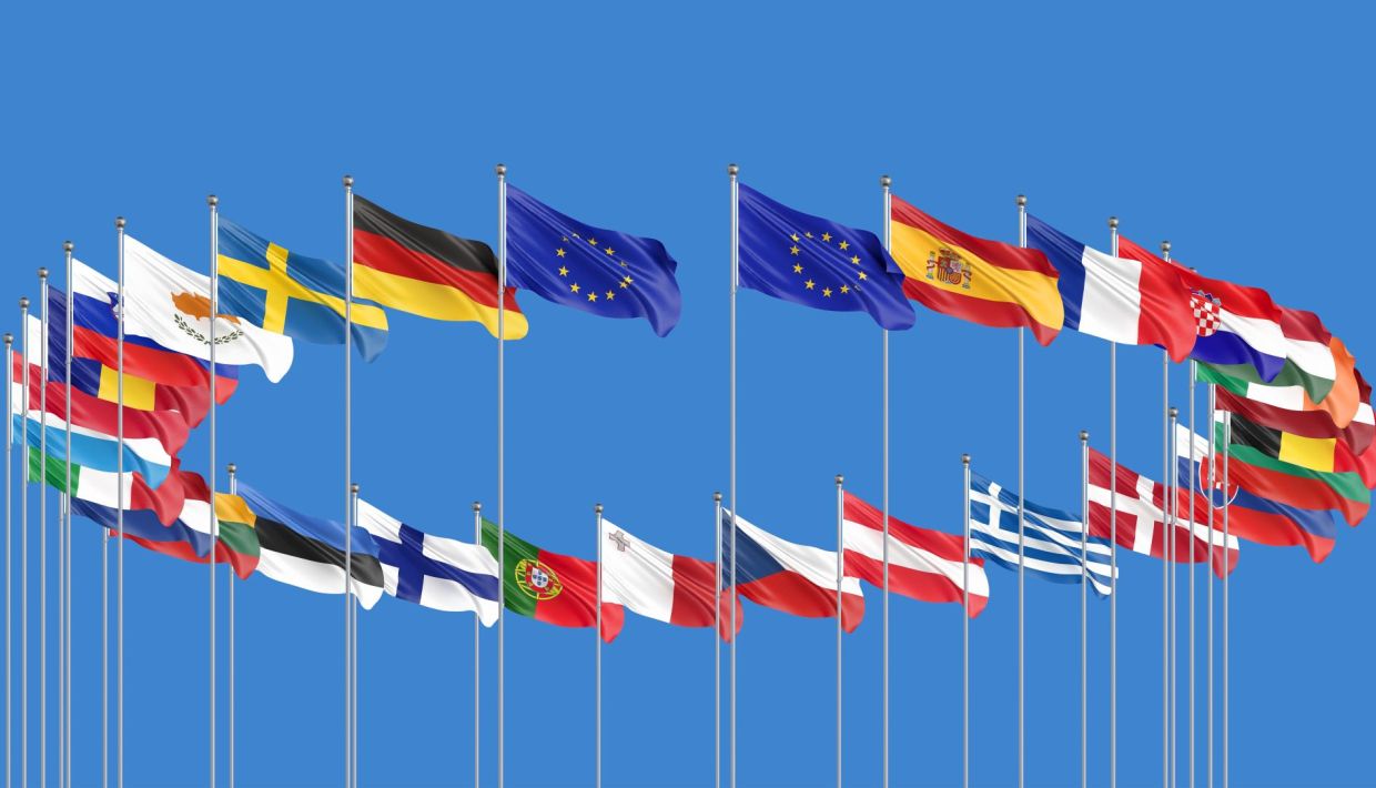 27 EU flags