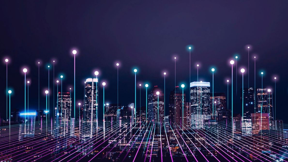 Image of a digital city