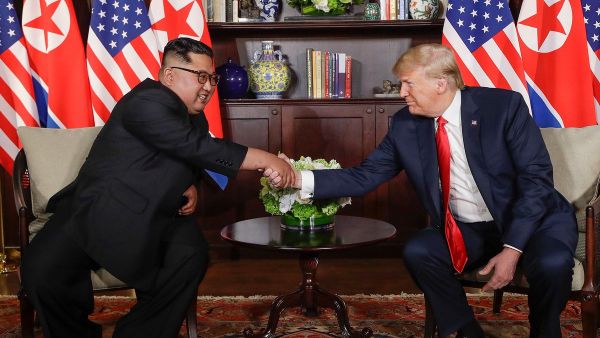 North Korea Kim Jong-un and the US President Donald Trump