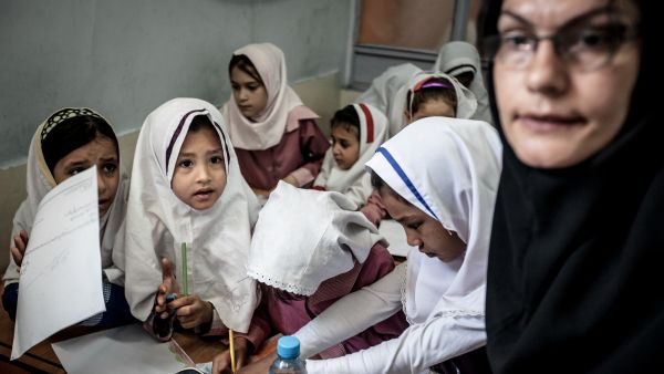 afghan women and children