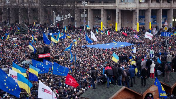 Pro-EU protest in Kyiv, Ukraine, December 01 2013, on Maydan Square 