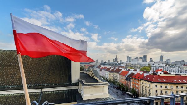 warsaw poland flag