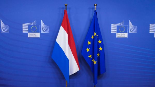 Image of Dutch and EU flags