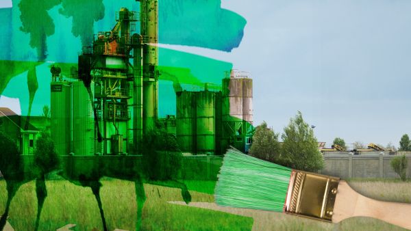 greenwashing factory pollution smoke