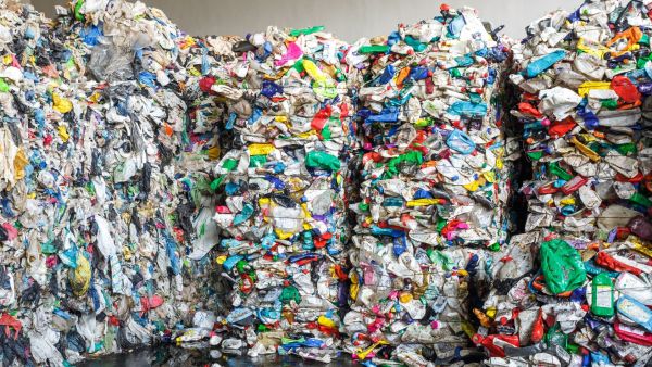 Plastic waste trash