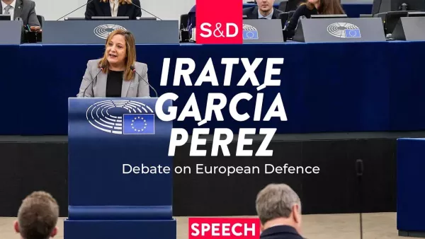 Iratxe Garcia in debate in European Parliament