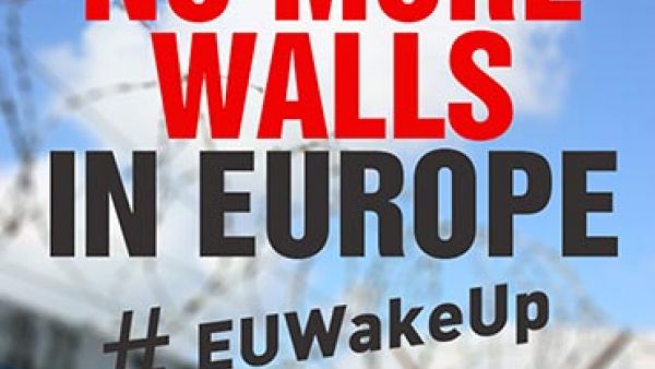 S&D Demonstration : No More Walls in Europe. #EUWakeUp, refugees, migration, aslyum S&D Demonstration : No More Walls in Europe. #EUWakeUp, refugees, migration, aslyum