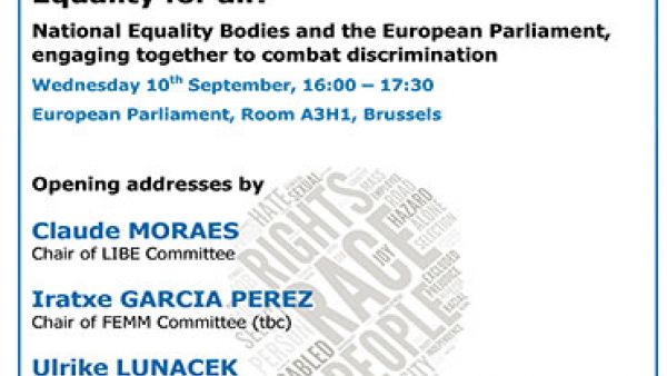 Equality for all? National Equality Bodies and the European Parliament, engaging together to combat discrimination