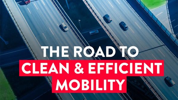 The road to clean and efficient mobility - lorry on motoway