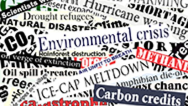 Newspaper word cuttings on energy and climate
