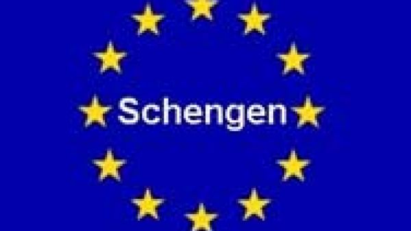 European flag with SCHENGEN written in it