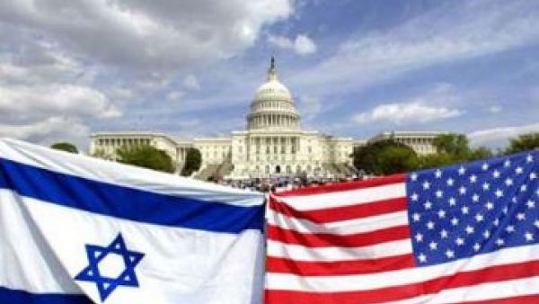 Israel and EU flags with israel parliament in background