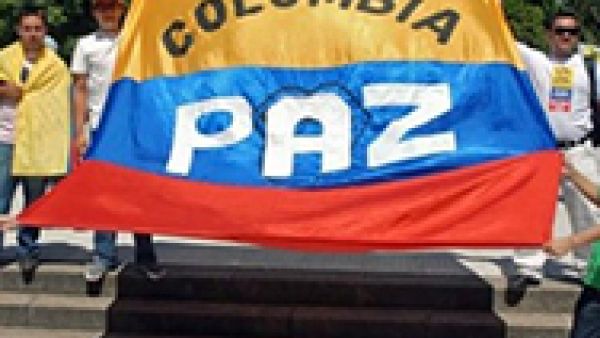 S&Ds promote a declaration to support the peace process in Colombia, Elena Valenciano MEP, FARC, Ramón Jáuregui, PAZ on Colombian flag
