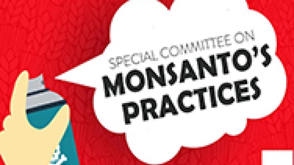 Spray dan on wall - special committee on Monsanto papers