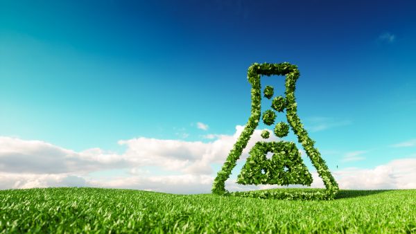 Big green field - eco friendly pesticide in bottle