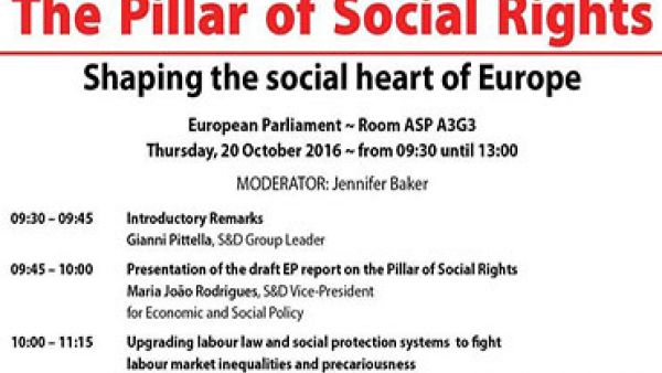 Europe needs a strong pillar of social rights to reconnect with its citizens and enable a good future for all, S&D vice-president Maria João Rodrigues, Jutta Steinruck, Europe needs a strong pillar of social rights to reconnect with its citizens and enable a good future for all, S&D vice-president Maria João Rodrigues, Jutta Steinruck,
