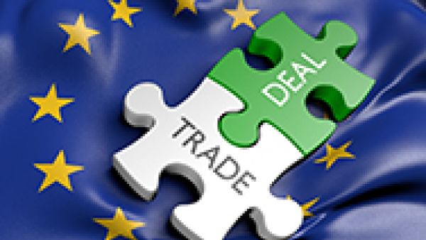 trade eu flag and puzzle