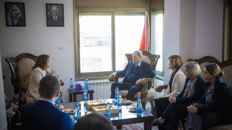 meeting with Rawhi Fattouh, president of the Palestinian National Council