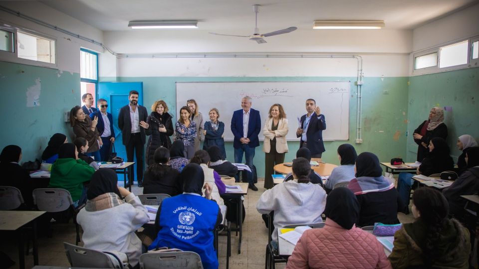 S&D Delegation at the Jalazone refugee camp in the West Bank