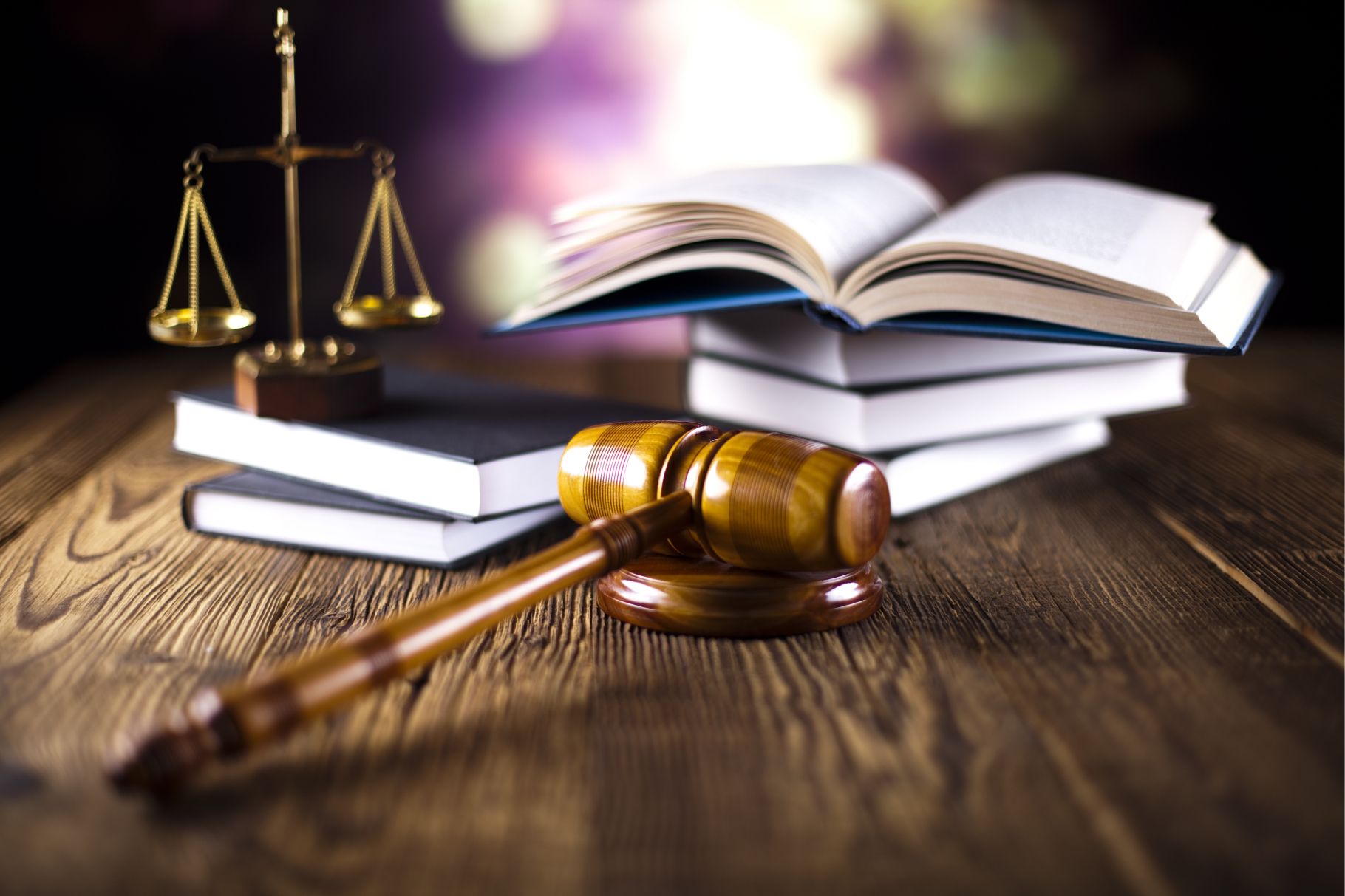 rule of law gavel books