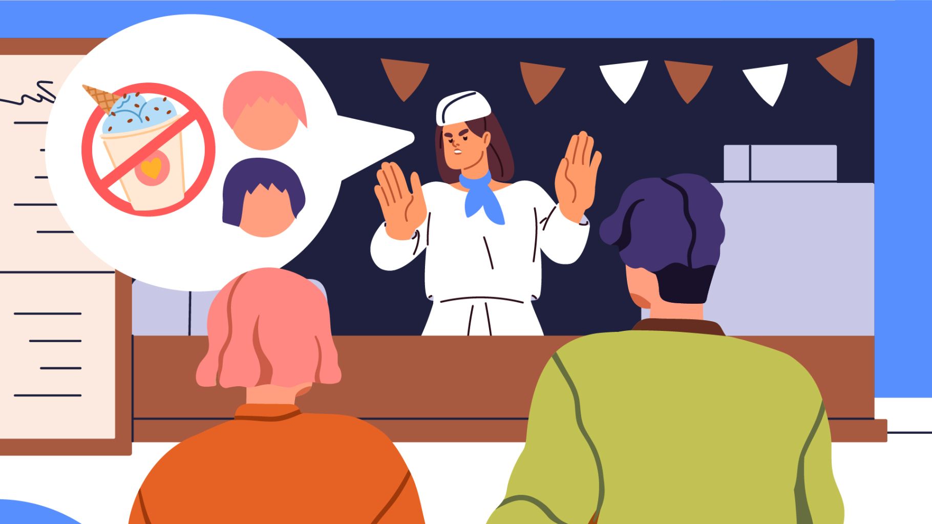 ice cream seller discriminating customers